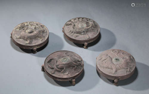 A Set of Chinese Qi Yang Stone Ink Stones