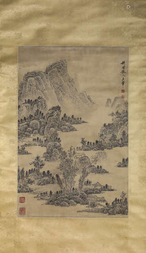 A Chinese Scroll Painting by Wang Hui