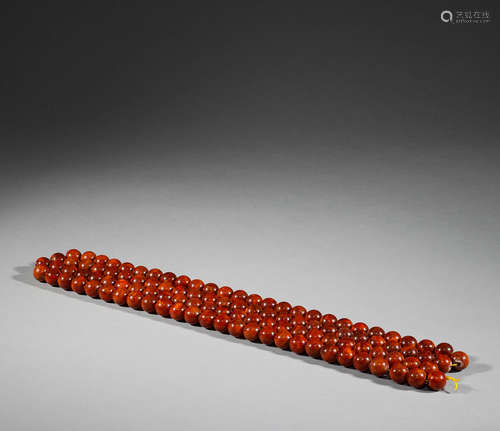 In the Qing Dynasty, there was a beeswax bead