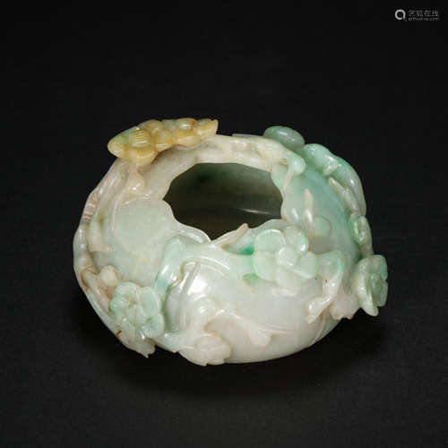 CHINESE JADE BRUSH WASHING, QING DYNASTY