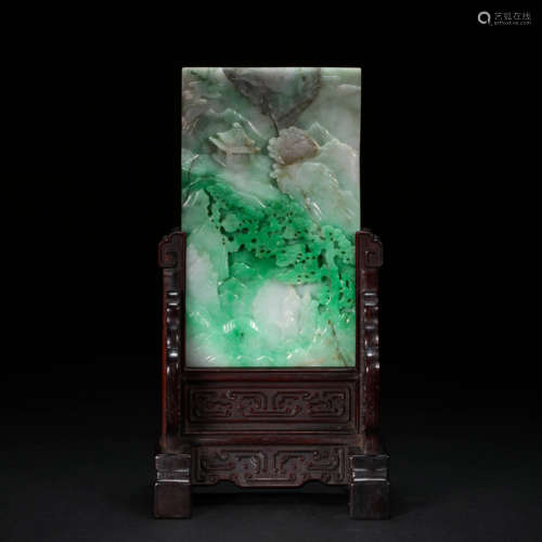 CHINESE JADE INSERTED ROW, QING DYNASTY