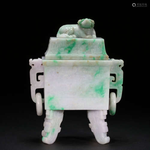 CHINESE JADE SQUARE DING, QING DYNASTY