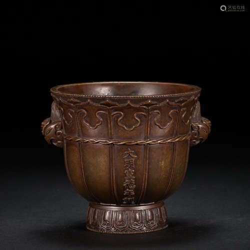 CHINESE BRONZE CENSER, , XUANDE YEAR, MING DYNASTY