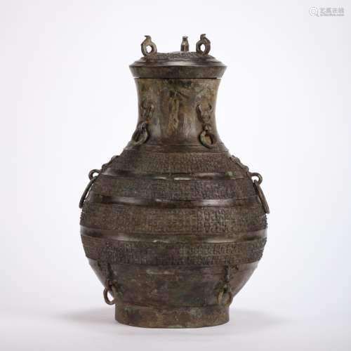 CHINESE BRONZE POT,  SPRING AND AUTUMN PERIOD