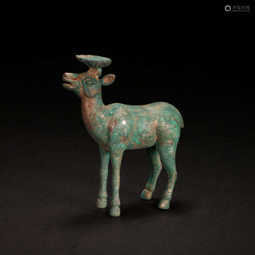 CHINESE PURE SILVER DEER, TANG DYNASTY