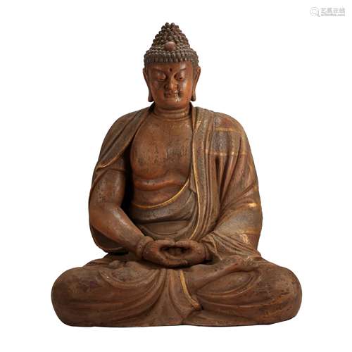 CHINESE WOODEN BUDDHA STATUES, MING DYNASTY