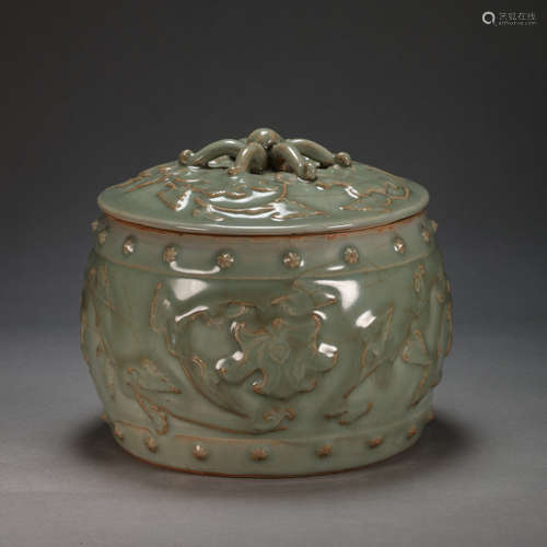 CHINESE LONGQUAN WARE DRUM POT, SOUTHERN SONG DYNASTY