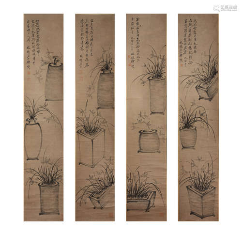 CHINESE ZHENG BANQIAO PAINTING AND CALLIGRAPHY, QING DYNASTY