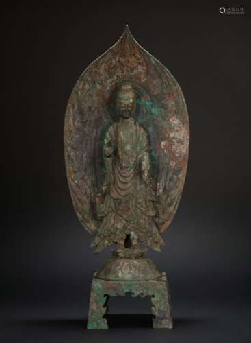 CHINESE BRONZE BUDDHA STATUES, NORTHERN WEI DYNASTY