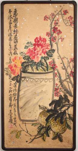 CHINESE WU CHANGSHUO CALLIGRAPHY AND PAINTING IN THE LATE QI...