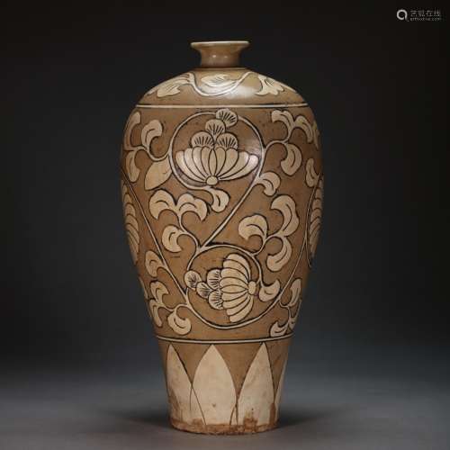 CHINESE CIZHOU WARE PLUM VASE, SONG DYNASTY