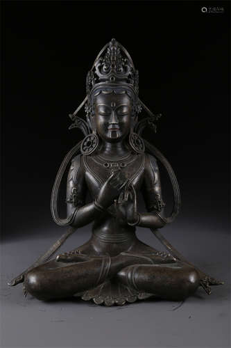 A Copper Maitreya Bodhisattva Buddha Statue.