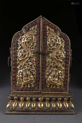 A Copper Buddhist Niche for Avalokitesvara.