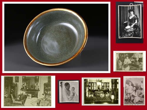 A Big Porcelain Bowl with Gold Rim, Ru Kiln.