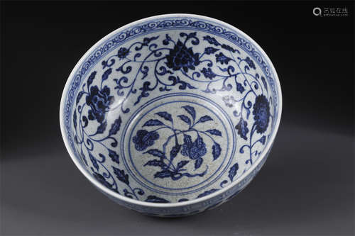 A Blue-and-White Porcelain Bowl.