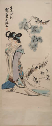 CHINESE LIU DANZHAI MODERN PAINTING AND CALLIGRAPHY