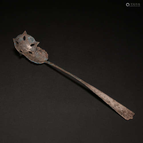 CHINESE STERLING SILVER SPOON, TANG DYNASTY