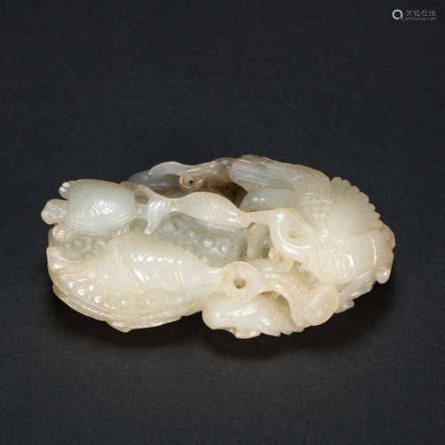 CHINESE HETIAN JADE PIECES, MING DYNASTY