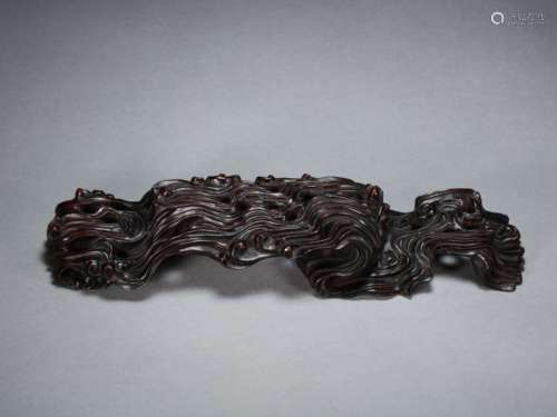 CHINESE ROSEWOOD PAPERWEIGHT, QING DYNASTY