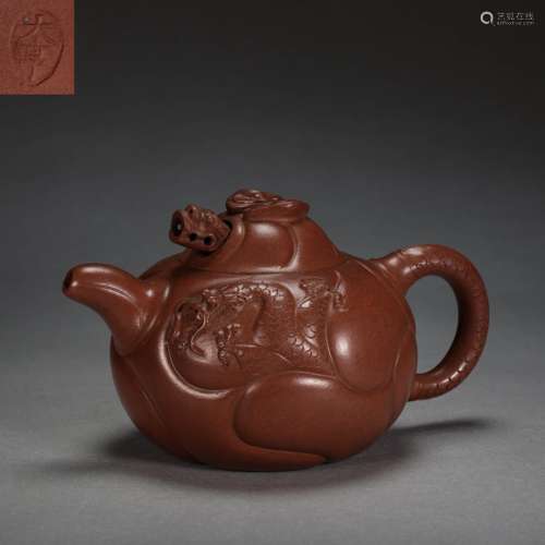 CHINESE PURPLE SAND POT, QING DYNASTY BY SHAO DAHENG