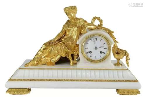 19Th Century Gold Gilded Desk Clock