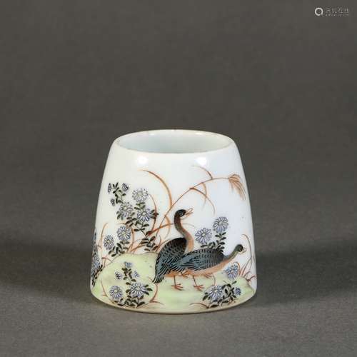 Famille Rose Porcelain Water Vessel, China