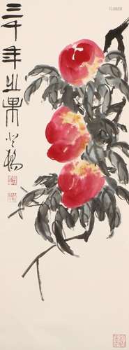 Ink Painting Of Peach - Zheng Dengqiao, China