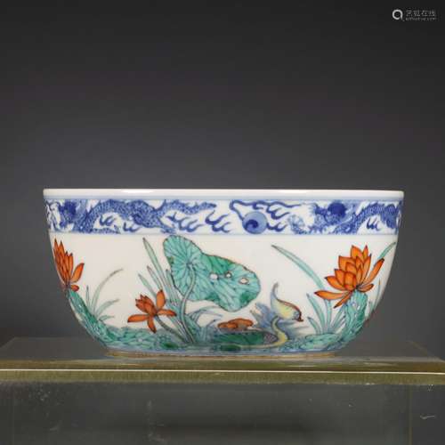 Doucai bowl made in Guangxu year of Qing Dynasty