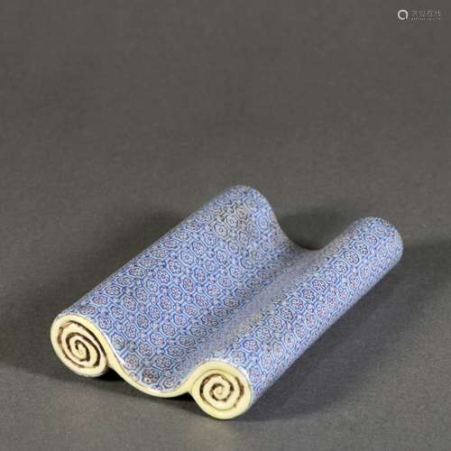 Blue Glaze Porcelain Famille Rose Porcelain Brush Holder , C...