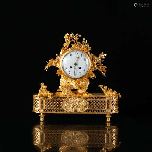 Gold Gilded Desk Clock