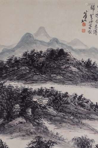 黃賓虹 齊山秋浦圖