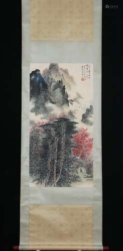 黎雄才 山松翠巒圖