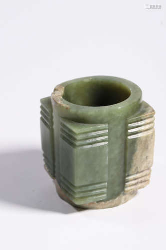 Spinach Jade Cong Ornament