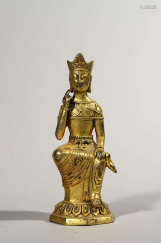 Gilt Bronze Figure of Seated Buddha