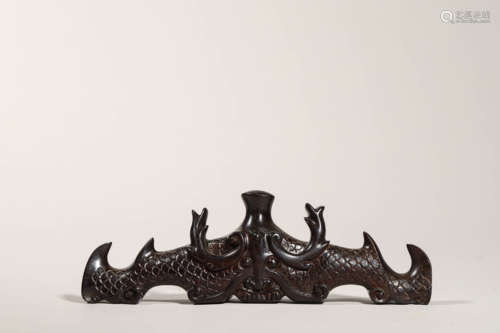 Lobular Sandalwood Dragon Brush Rack