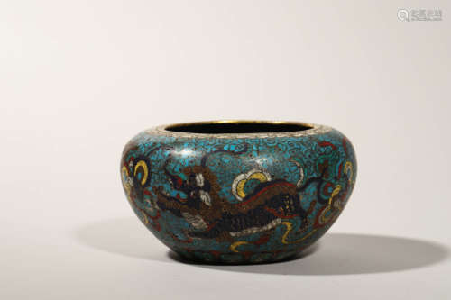 Cloisonne Enamel Lion Alms Bowl