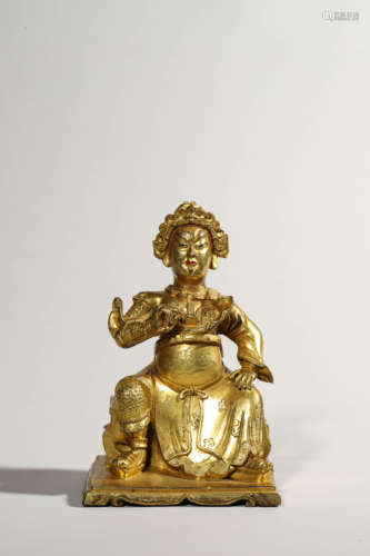 Gilt Bronze Figure of Guan’Gong