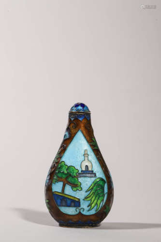 Enamel Scenery Snuff Bottle