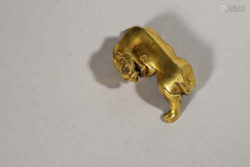 Gilt Bronze Beast Ornament