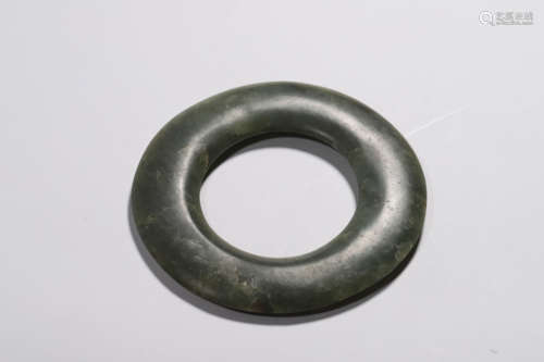 Carved Jade Annular Pendant