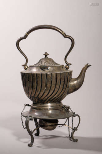 Silver Made Pot with Loop Handle