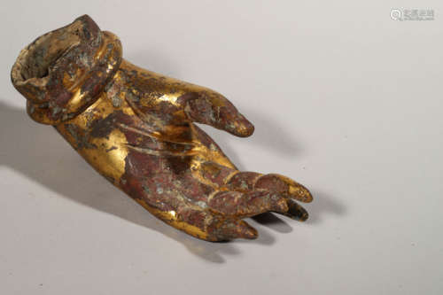 Gilt Bronze Buddha Hand