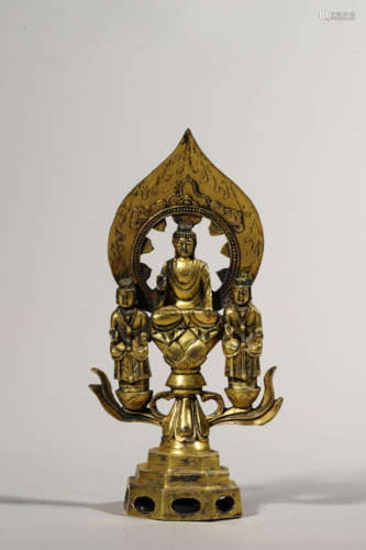 Gilt Bronze Figure of Seated Buddha