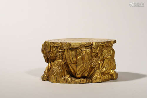 Gilt Bronze Bionic Wooden Stand