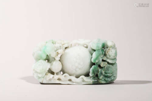 Carved Jadeite Floral Ornament