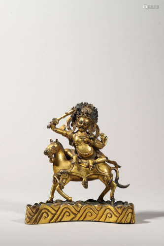 Gilt Bronze Figure of Yamantaka