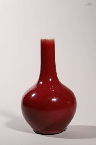 Altar Red Glaze Tianqiuping Vase