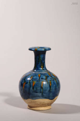 Sancai Glaze Pottery Globular Vase