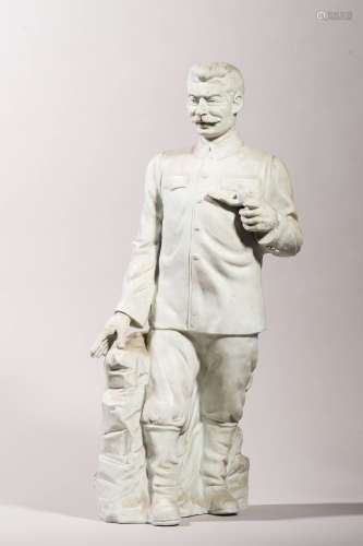 White Glaze Porcelain Figure of Stalin