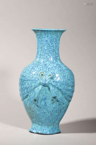 Robins Egg Glaze Wrapped Vase